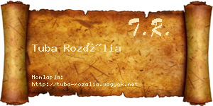 Tuba Rozália névjegykártya
